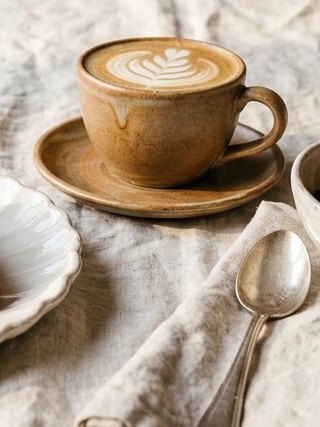 Café avec latte art